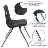 Advantage Black Student Stack School Chair - 14-inch