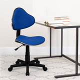 Blue Fabric Swivel Ergonomic Task Office Chair BT-699-BLUE-GG