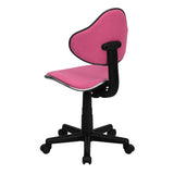 Pink Fabric Swivel Ergonomic Task Office Chair