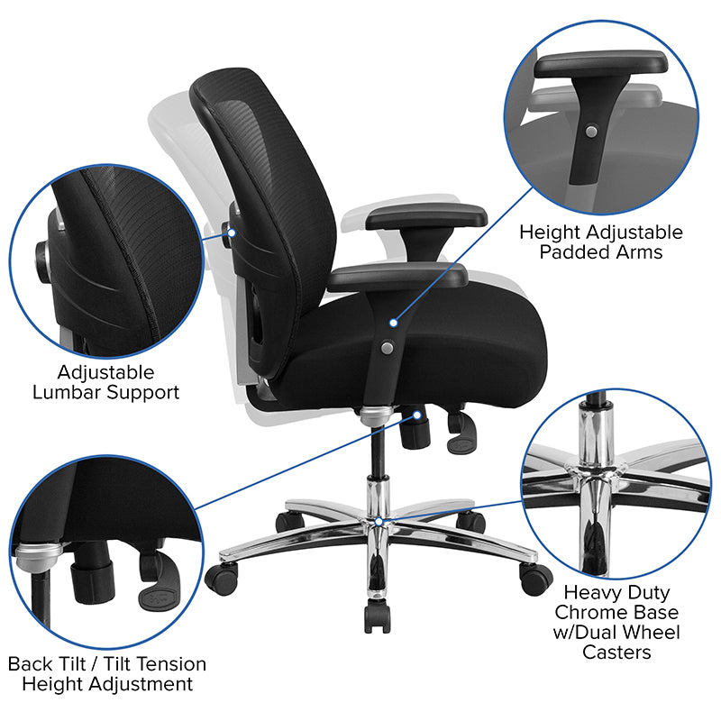 500 lb. Big & Tall LeatherSoft Executive Ergonomic Office Chair