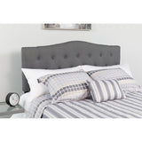 Cambridge Tufted Upholstered Twin Size Headboard in Dark Gray Fabric by Office Chairs PLUS