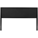 Melbourne Metal Upholstered King Size Headboard in Black Fabric