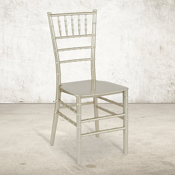 HERCULES Series Champagne Resin Stacking Chiavari Chair by Office Chairs PLUS