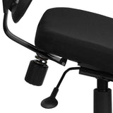 Mobile Ergonomic Kneeling Swivel Task Office Chair with Black Mesh Back and Fabric Seat