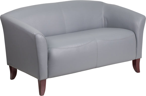 HERCULES Imperial Series Gray LeatherSoft  Office Loveseat