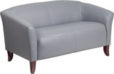HERCULES Imperial Series Gray LeatherSoft  Office Loveseat