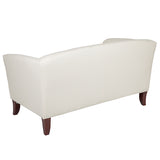 HERCULES Imperial Series Ivory LeatherSoft Office Loveseat