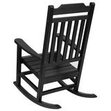 Set of 2 Winston All-Weather Rocking Chair in Black Faux Wood