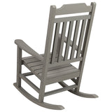 Set of 2 Winston All-Weather Rocking Chair in Gray Faux Wood