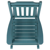 Set of 2 Winston All-Weather Rocking Chair in Teal Faux Wood