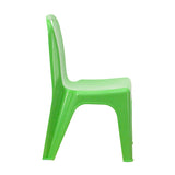 2 Pack Green Plastic Stackable School Chair with Carrying Handle and 11" Seat Height