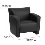 Office Couch-HERCULES Majesty Series Reception Area Chair Black