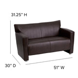 HERCULES Majesty Series Brown LeatherSoft Loveseat