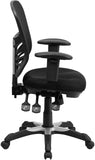 Executive Swivel Ergonomic Office Chair with Adjustable Arms Rated 250 lbs -Multifunction Ergonomic Chair