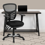 Executive Swivel Ergonomic Office Chair with Adjustable Arms Rated 250 lbs -Multifunction Ergonomic Chair