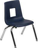 Advantage Navy Student Stack School Chair - 12-inch