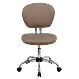 Mid-Back Armless Task Chair | Coffee Brown Office Chair