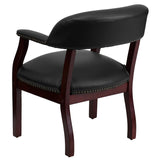 Black Vinyl Luxurious Conference Chair with Accent Nail Trim