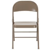 HERCULES Series Double Braced Gray Metal Folding Chair