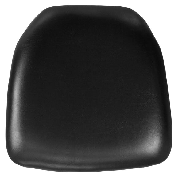 Hard Black Vinyl Chiavari Chair Cushion by Office Chairs PLUS