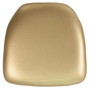 Hard Gold Vinyl Chiavari Chair Cushion by Office Chairs PLUS