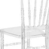 Flash Elegance Crystal Ice Napoleon Stacking Chair
