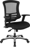 High Back Black Mesh Multifunction Executive Swivel Ergonomic Office Chair with Molded Foam Seat and Adjustable Arms