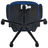 Mid-Back Blue Mesh Swivel Ergonomic Task Office Chair with Flip-Up Arms