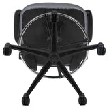 Mid-Back Dark Gray Mesh Ergonomic Drafting Chair with Adjustable Foot Ring and Flip-Up Arms