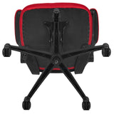 Mid-Back Red Mesh Swivel Ergonomic Task Office Chair with Flip-Up Arms