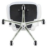Mid-Back White Mesh Swivel Ergonomic Task Office Chair with White Frame and Flip-Up Arms