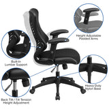 High Back Designer Black Mesh Executive Swivel Ergonomic Office Chair with Adjustable Arms