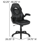 Black Gaming Desk and Black Racing Chair Set with Cup Holder, Headphone Hook, and Monitor/Smartphone Stand