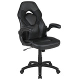 Black Gaming Desk and Black Racing Chair Set with Cup Holder, Headphone Hook, and Monitor/Smartphone Stand