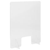 Acrylic Free-Standing Register Shield / Sneeze Guard, 32"H x 40"L