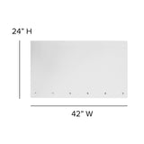 Acrylic Suspended Register Shield / Sneeze Guard, 24"H x 42"L - Hanging and Mounting Hardware Included