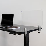 Clear Acrylic Desk Partition, 12"H x 23"L (Hardware Included) by Office Chairs PLUS