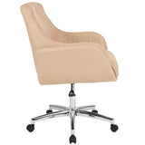 Rochelle Home and Office Upholstered Fabric Chair in Beige