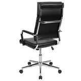 High Back Black LeatherSoft Contemporary Panel Executive Swivel Office Chair