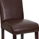 Dark Brown LeatherSoft Parsons Chair