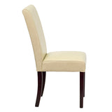 Ivory LeatherSoft Parsons Chair