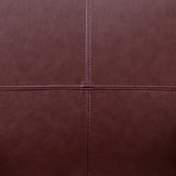 Burgundy LeatherSoft Executive Side Reception Chair with Mahogany Legs 