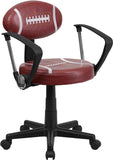 Football Swivel Task Office Chair with Arms 