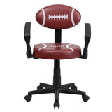 Football Swivel Task Office Chair with Arms 