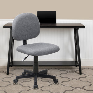 Mid-Back Gray Fabric Swivel Task Office Chair by Office Chairs PLUS