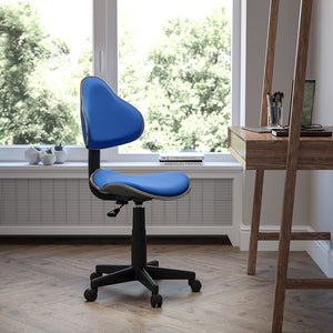 Blue Fabric Swivel Ergonomic Task Office Chair