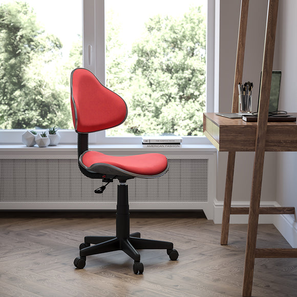 Red Fabric Swivel Ergonomic Task Office Chair by Office Chairs PLUS