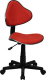 Red Fabric Swivel Ergonomic Task Office Chair