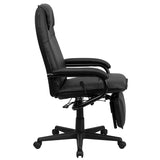 High Back Black LeatherSoft Executive Reclining Ergonomic Swivel Office Chair with Arms