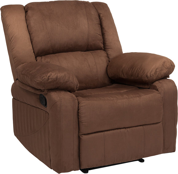 Harmony Series Chocolate Brown Microfiber Recliner by Office Chairs PLUS
